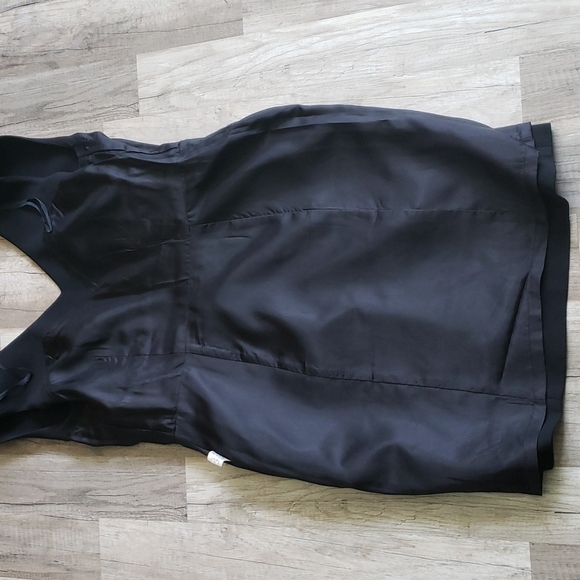 KELLY GRAHAM NEW YORK VNECK SILK BLEND BLACK SLEEVELESS SHEATH DRESS SZ 6 - Picture 9 of 12